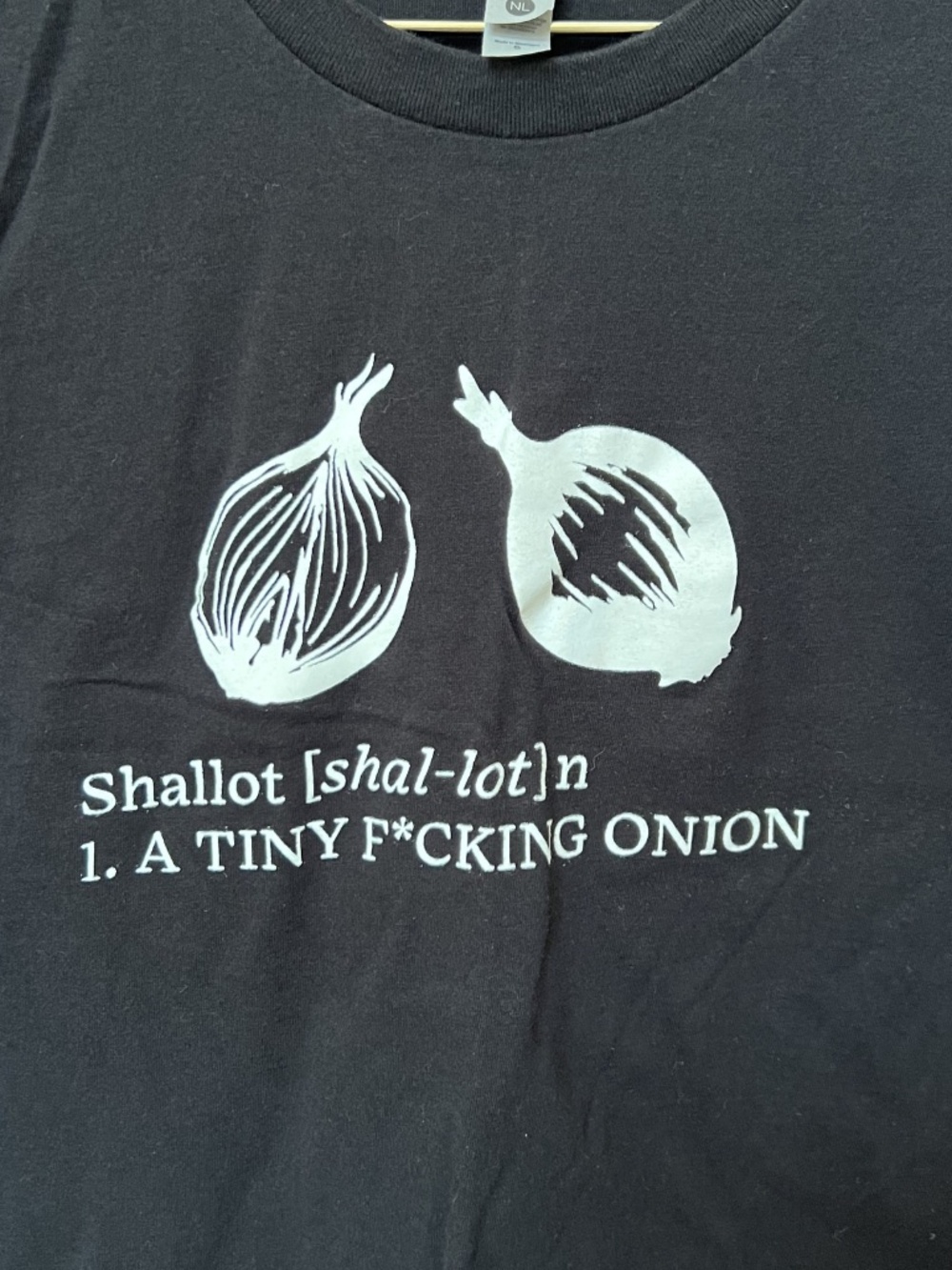 Funny T-Shirt Onion Shallots Tiny F**king Onions Size Small